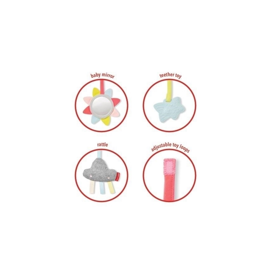 Skip Hop - Дитячий ігровий килимок із деревʼяною трапецією LINING CLOUD