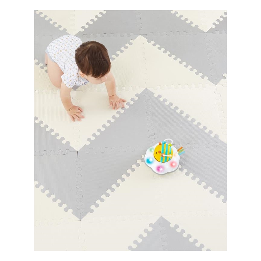 Skip Hop - Дитячий килимок-пазл 72 шт. сірий/бежевий