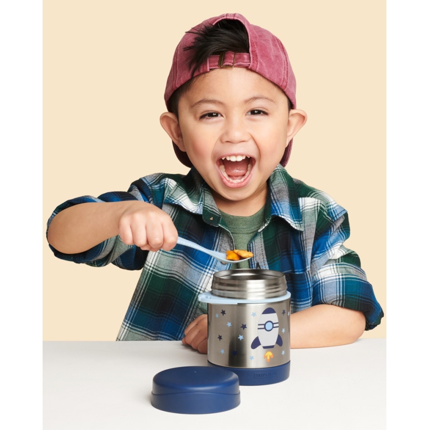 Skip Hop - Термоконтейнер із ложкою/виделкою SPARK STYLE 325 мл космічна ракета
