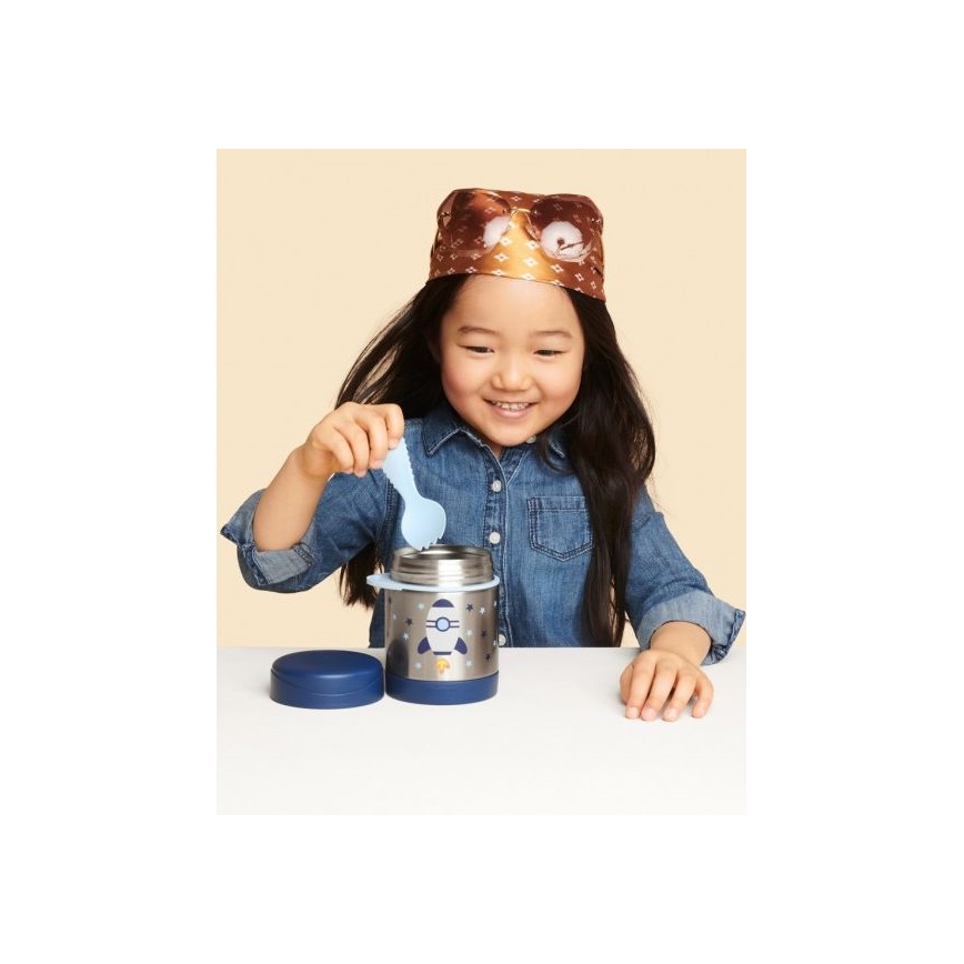 Skip Hop - Термоконтейнер із ложкою/виделкою SPARK STYLE 325 мл космічна ракета