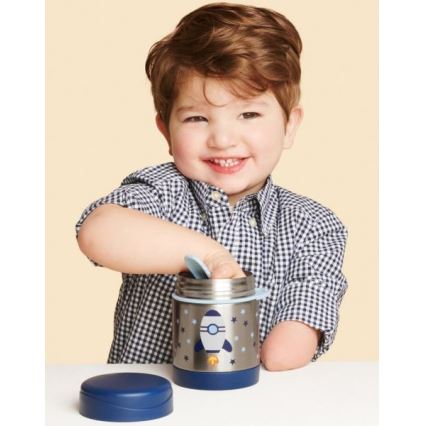 Skip Hop - Термоконтейнер із ложкою/виделкою SPARK STYLE 325 мл космічна ракета