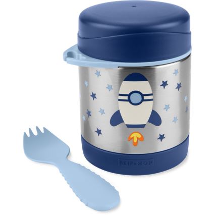 Skip Hop - Термоконтейнер із ложкою/виделкою SPARK STYLE 325 мл космічна ракета