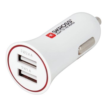 SKROSS - Автомобильное зарядное устройство 2xUSB/3400mA/12-24V/5V