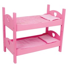 Small Foot - Двухъярусная кровать для кукол розовый