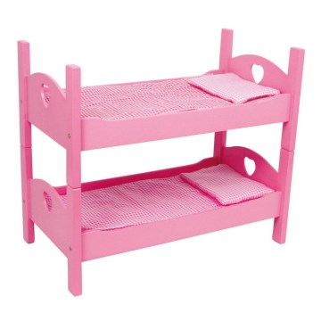 Small Foot - Двоярусне ліжко для ляльок рожевий