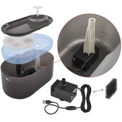 Сменный water pump для смарт water fountains черная