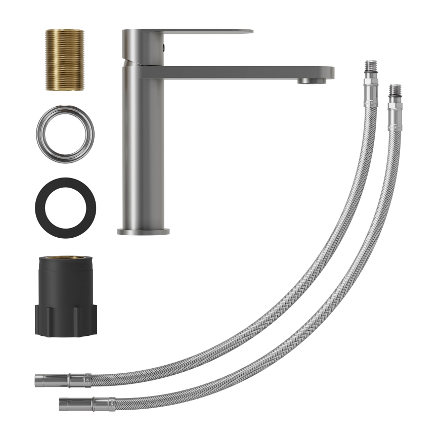 Смеситель для раковины TARNBY 17,3 см, порошково-серый