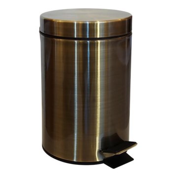 Сміттєвий кошик 17x26 см — нержавіюча сталь, бронзове покриття