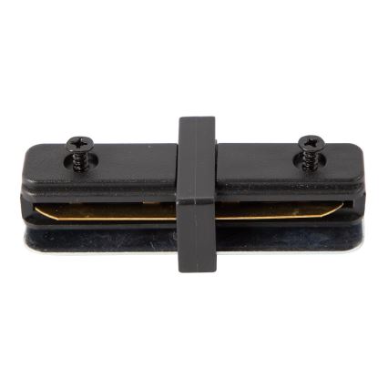 Соединитель для светильников в трековой системе 1-фазный прямой черный