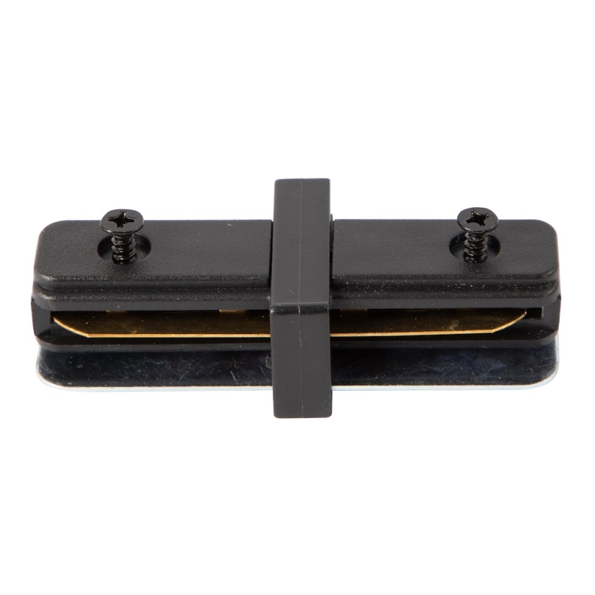 Соединитель для светильников в трековой системе 1-фазный прямой черный