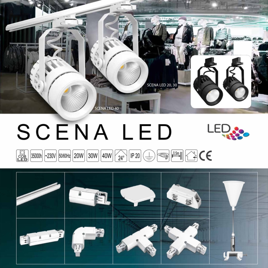 Соединитель SCENA WL2 правый, белый