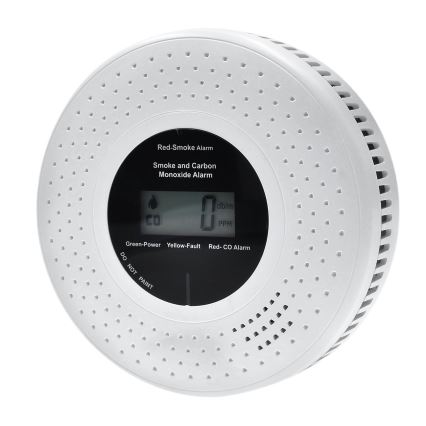 Детектор диму та чадного газу з LCD-дисплеєм 2xAA