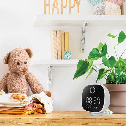 Розумна камера з будильником, термометром і світлодіодним підсвічуванням 1296p 3Mpx 5V Wi-Fi Tuya IP65