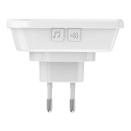 Беспроводной дверной звонок в розетку 230V IP56 белый