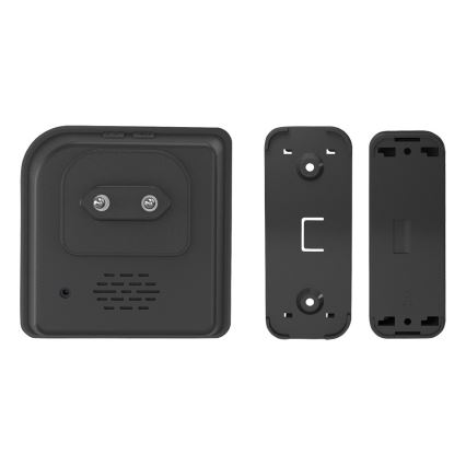 Бездротовий дверний дзвінок в розетку 230V/1xCR2032 IP56 чорний