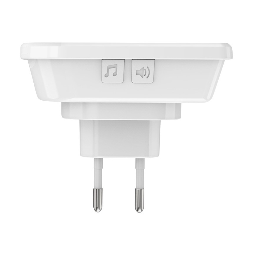 Набор 2x беспроводных дверных звонка в розетку 230V IP56 белые