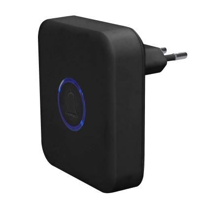 Беспроводной дверной звонок в розетку 230V IP56 черный