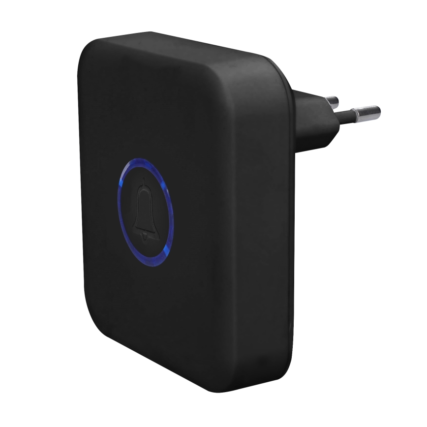 Беспроводной дверной звонок в розетку 230V IP56 черный