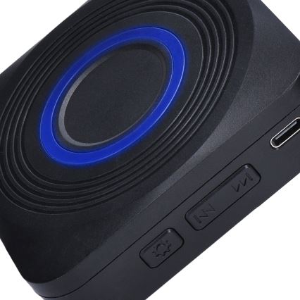 Бездротовий дверний дзвінок на батарейках 3V/3xAAA IP56 чорний