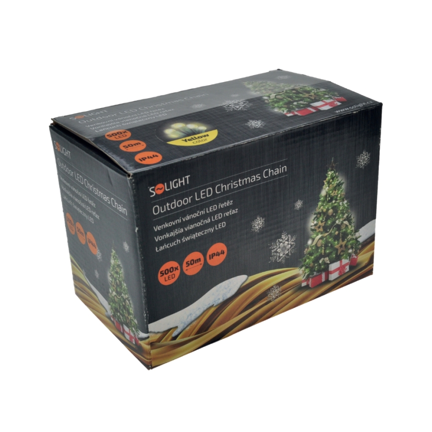 Светодиодная уличная рождественская гирлянда 500xLED/8 функций IP44 55 м теплый белый