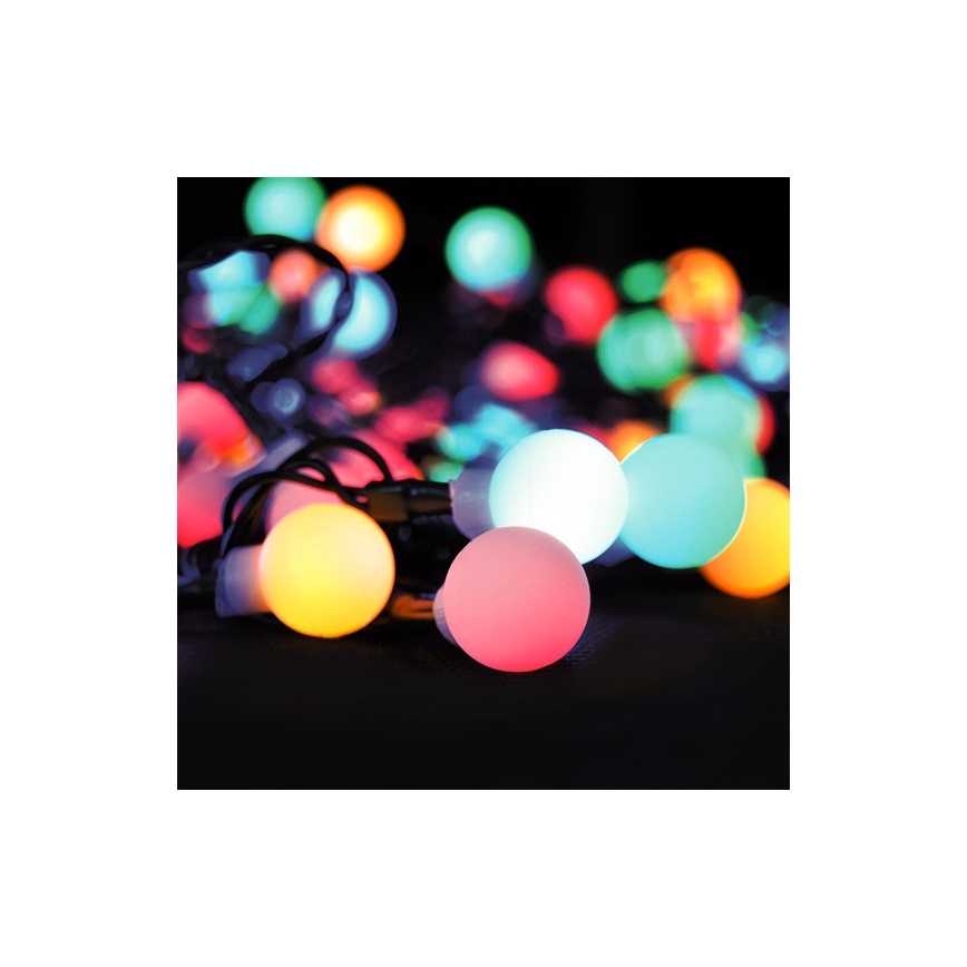 RGB LED, диммируемая уличная гирлянда, 100 светодиодов / 8 режимов, 15 м, IP44 + пульт дистанционного управления