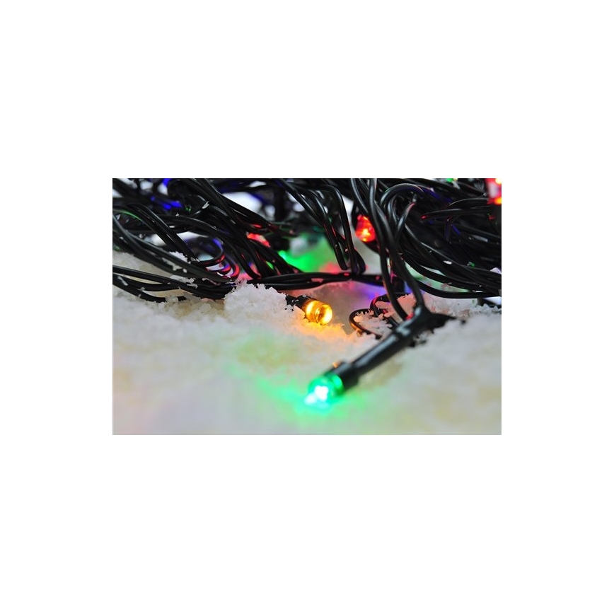 Вулична різдвяна LED гірлянда 100xLED/8 функцій 13м IP44 кольорова