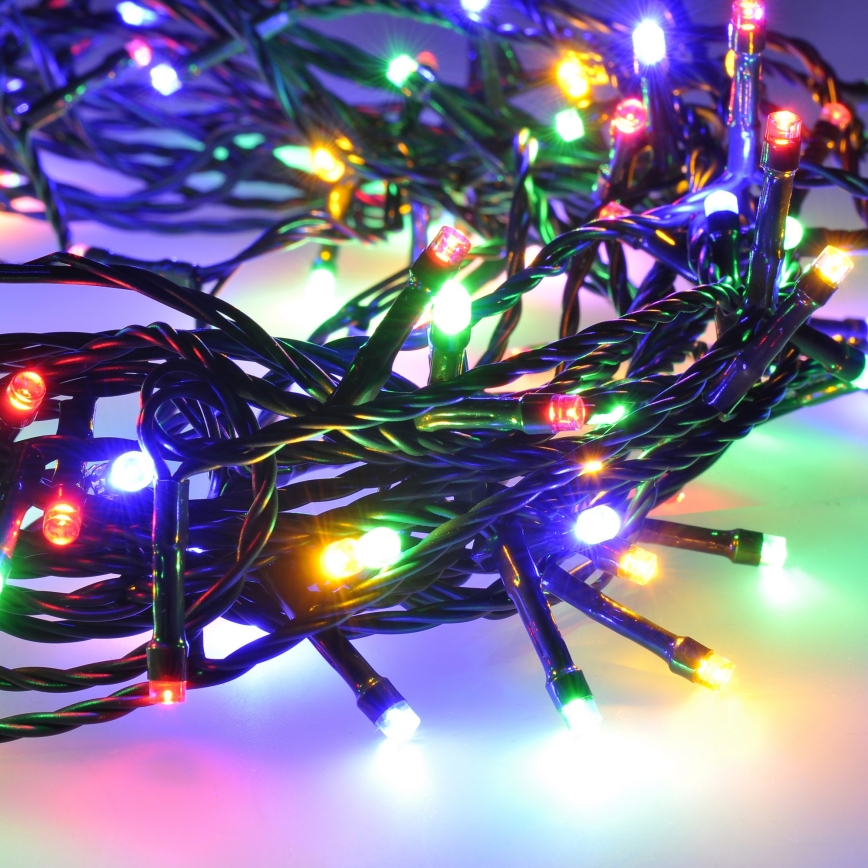 Светодиодная рождественская гирлянда 100xLED/8 режимов 13 м IP44 разноцветная
