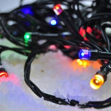 Светодиодная рождественская гирлянда 100xLED/8 режимов 13 м IP44 разноцветная