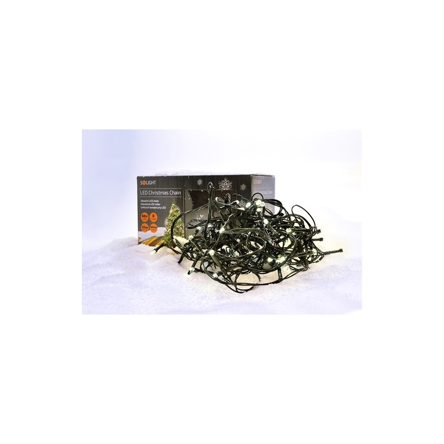 Светодиодная уличная рождественская гирлянда 100xLED/8 функций IP44 13 м теплый белый