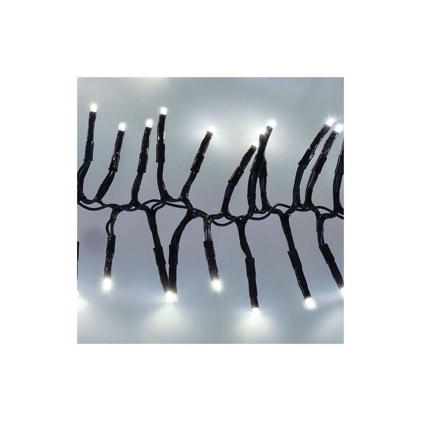 Різдвяна LED гірлянда 576xLED/8 функцій 8м IP44 холодний білий + ДК