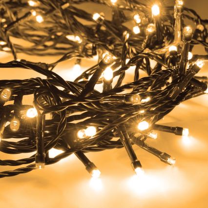 Светодиодная уличная рождественская гирлянда 50xLED/8 режимов 8 м IP44 теплый белый