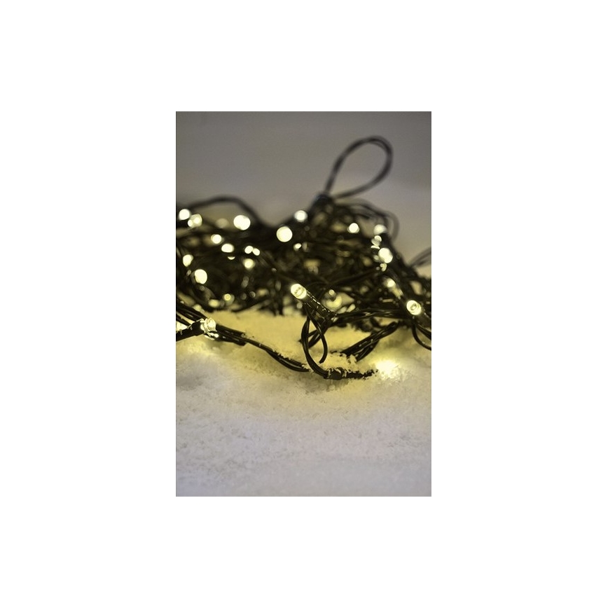 Вулична різдвяна LED гірлянда 50xLED/8 режимів 8м IP44 теплий білий