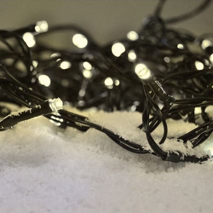 Вулична різдвяна LED гірлянда 50xLED/8 режимів 8м IP44 теплий білий