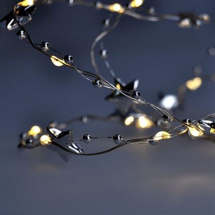 Світлодіодна гірлянда 20 світлодіодів/2×АА 1,5м тепле біле