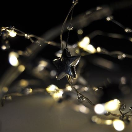 Світлодіодна гірлянда 20 світлодіодів/2×АА 1,5м тепле біле