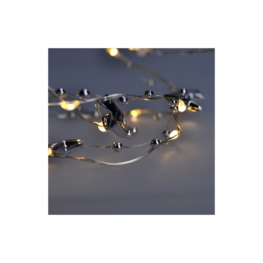 LED-гирлянда 20xLED/2xAA, 1,5 м, тёплый белый