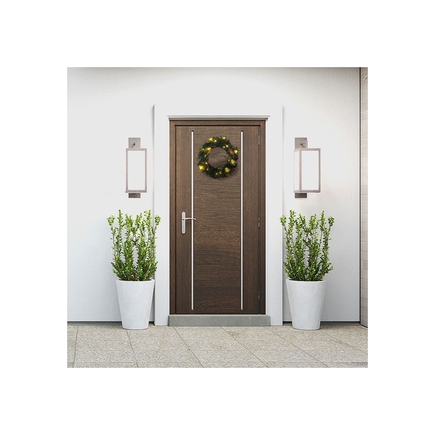 Светодиодный уличный рождественский венок 15xLED/3xAA IP44