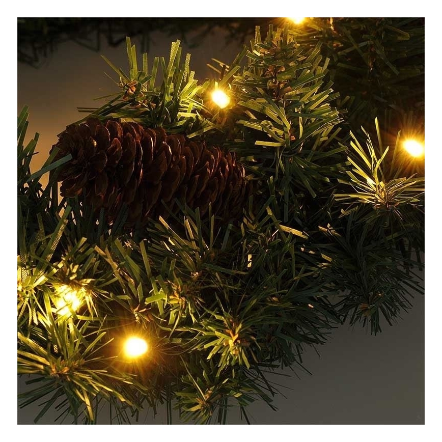 Светодиодный уличный рождественский венок 15xLED/3xAA IP44