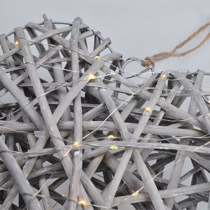 Різдвяна LED декорація LED/2xAA ротанґ