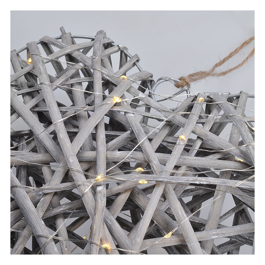 Різдвяна LED декорація LED/2xAA ротанґ