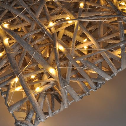 Різдвяна LED декорація LED/2xAA ротанґ