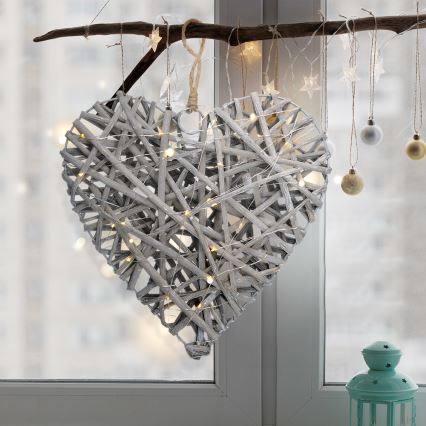 Різдвяна LED декорація LED/2xAA ротанґ