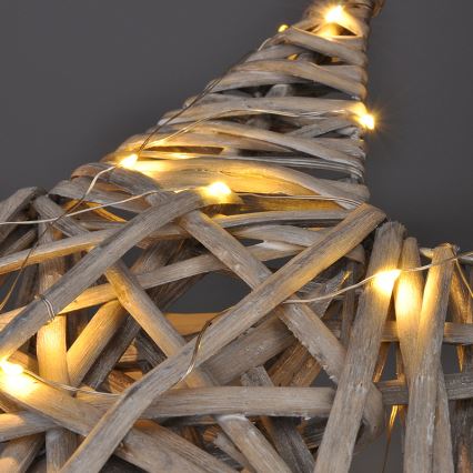 Різдвяна LED декорація LED/2xAA ротанґ