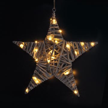 Светодиодное рождественское украшение LED/2xAA ротанг