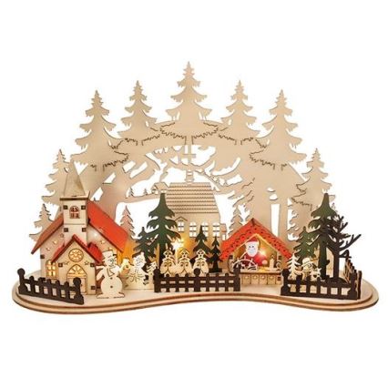 Світлодіодна різдвяна декорація LED/2xAAA містечко