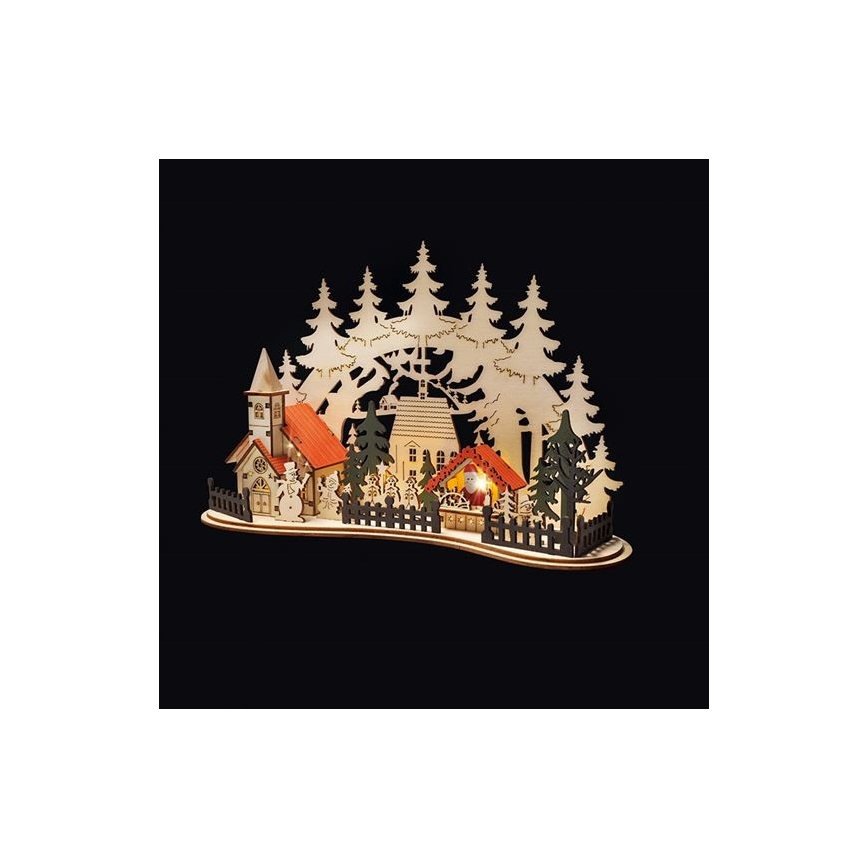 Світлодіодна різдвяна декорація LED/2xAAA містечко