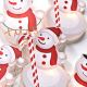Різдвяна LED гірлянда на присосках 6xLED/2xAA 1,2м теплий білий сніговик