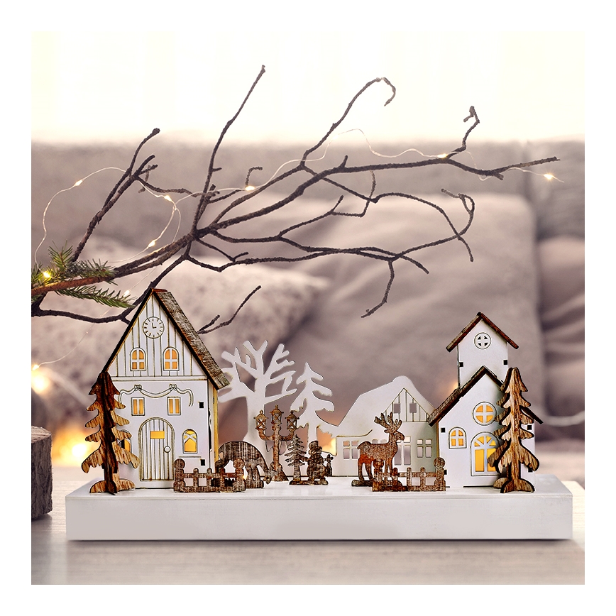 Різдвяна LED декорація LED/2xAA теплий білий