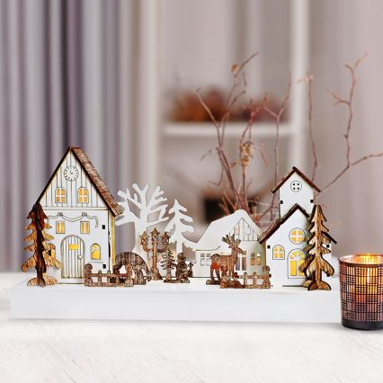 Светодиодное рождественское украшение LED/2xAA теплый белый