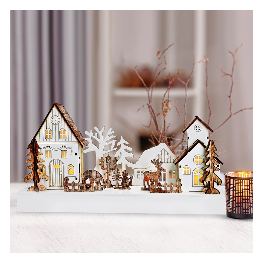 Светодиодное рождественское украшение LED/2xAA теплый белый